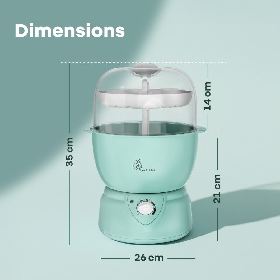 Hygo Smart 5-in-1 All-in-One Sterilizer for Bottles, Milk, Baby Food, Eggs & Juices - Sea Green