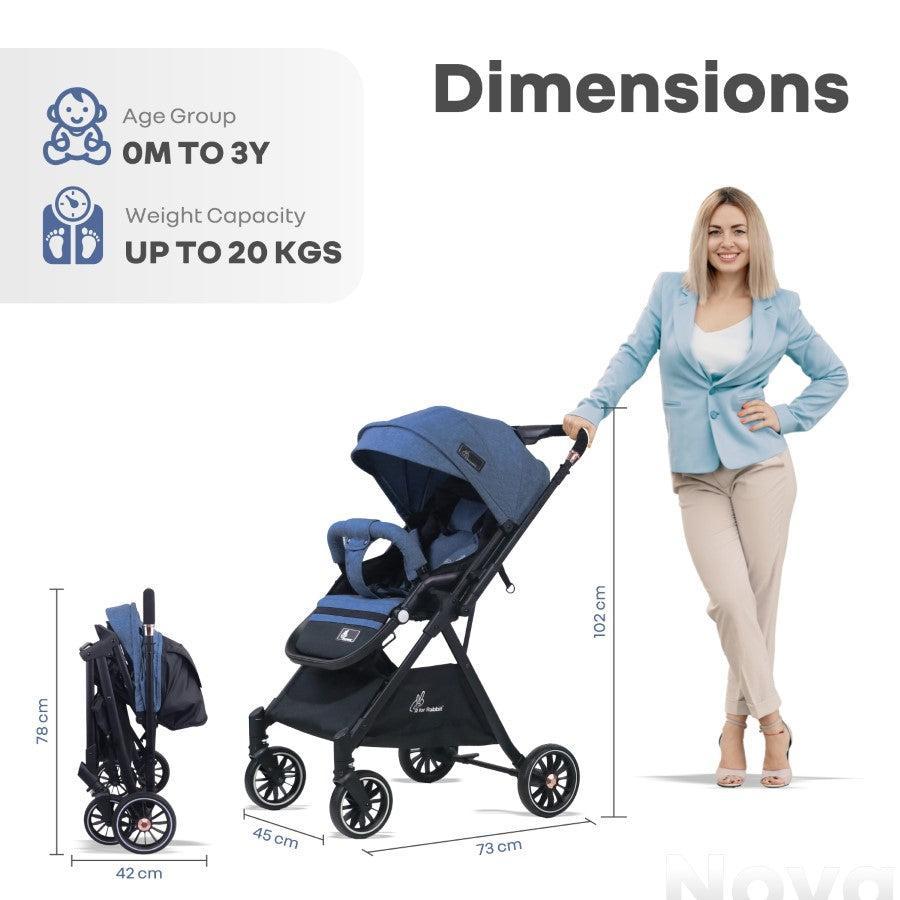 Street Smart Nova Super Comfy Travel Friendly Kids Stroller - Blue Black