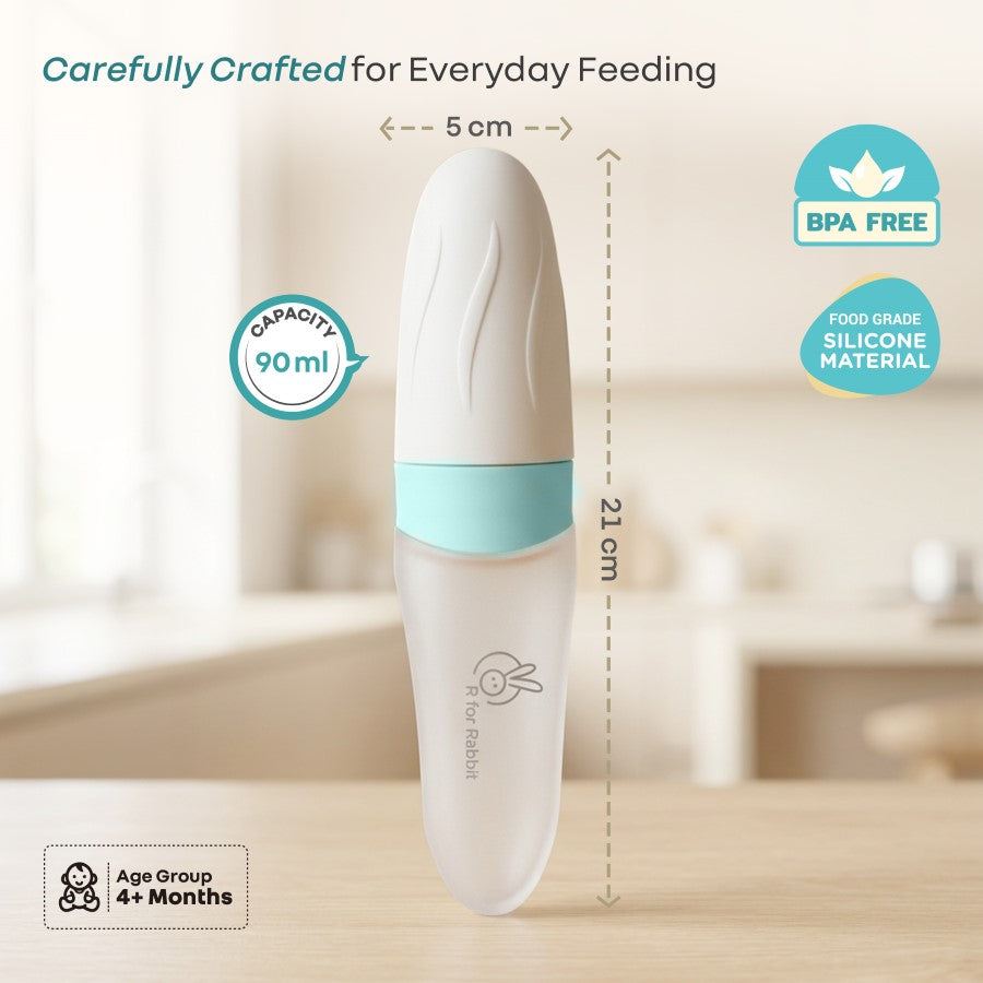 Silicone Feeding Bottle Spoon - Blue