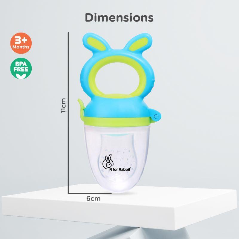 First Feed Bunny Nibbler for Babies - Green-Blue