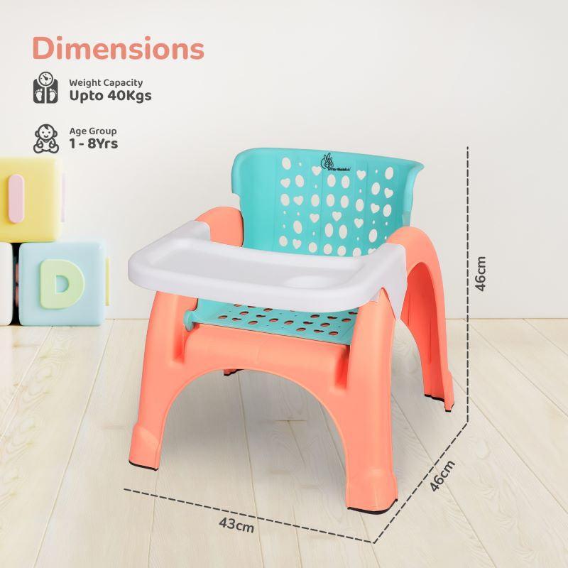 Jelly Bean 3 in 1 Multi-Functional Kids Chair - Peach Green