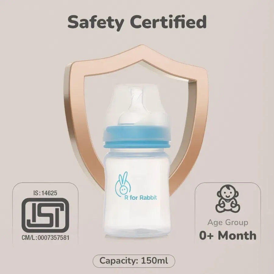 First feed 150 ml PP Feeding Bottle - Lake Blue