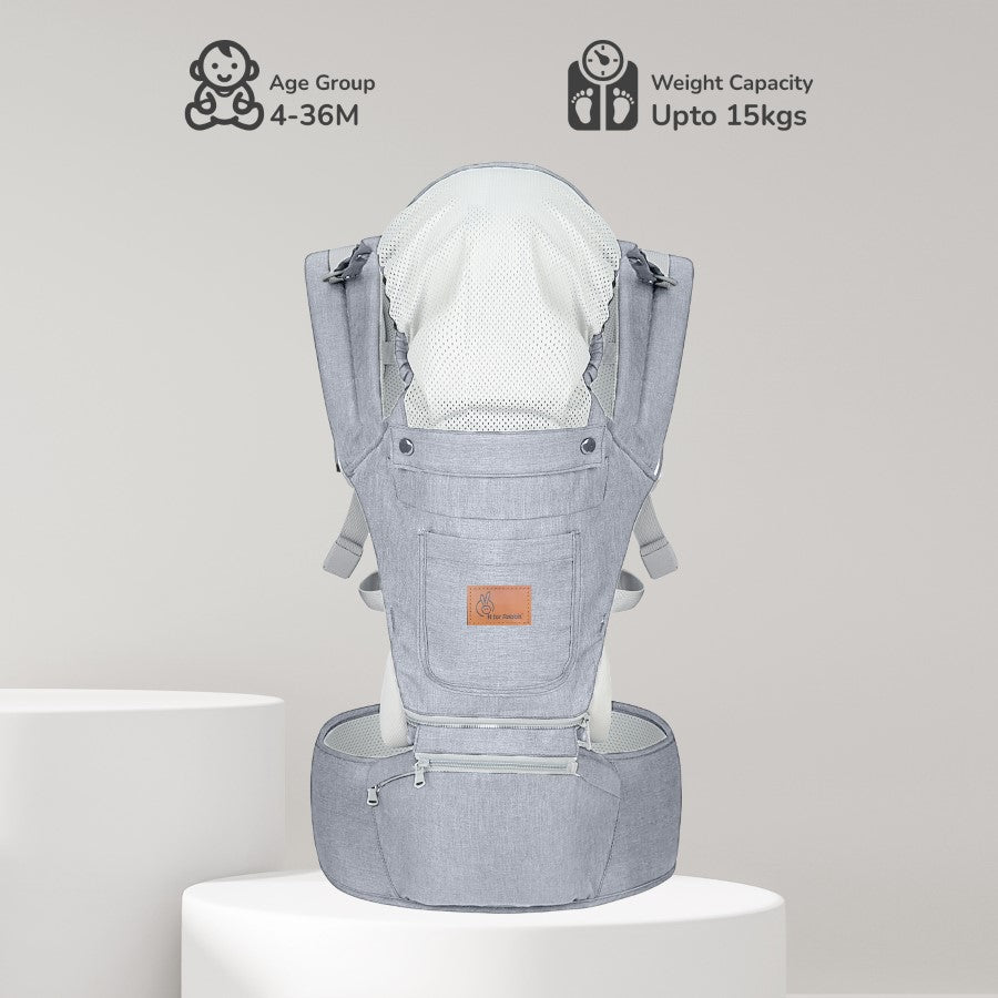 Upsy Daisy Ergo 8-in-1 Hip Seat Baby Carrier - Light Grey