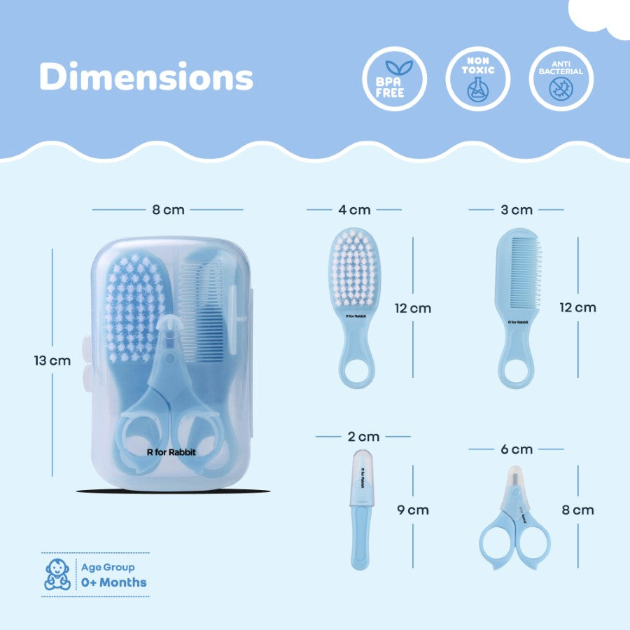 Stylo Totcare Set New Born Grooming Kit - Sky Blue
