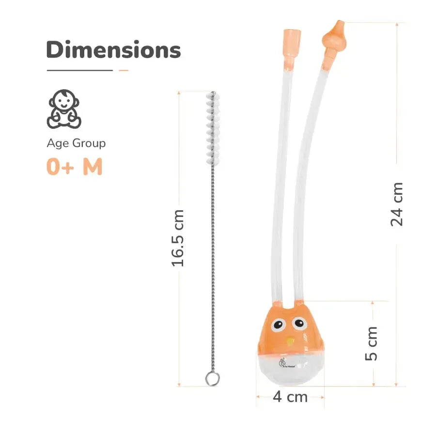 Snowy Nasal Cleaner For Baby Painless Relief from Mucus and Blocked Nose - Orange