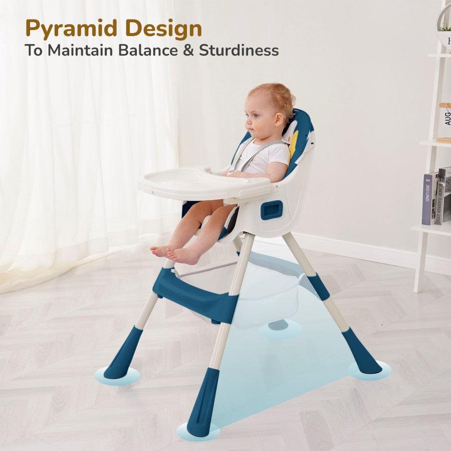 Sugar Doodle Plus High Chair For Kids 3-in-1 Convertible Design - Indigo Dye
