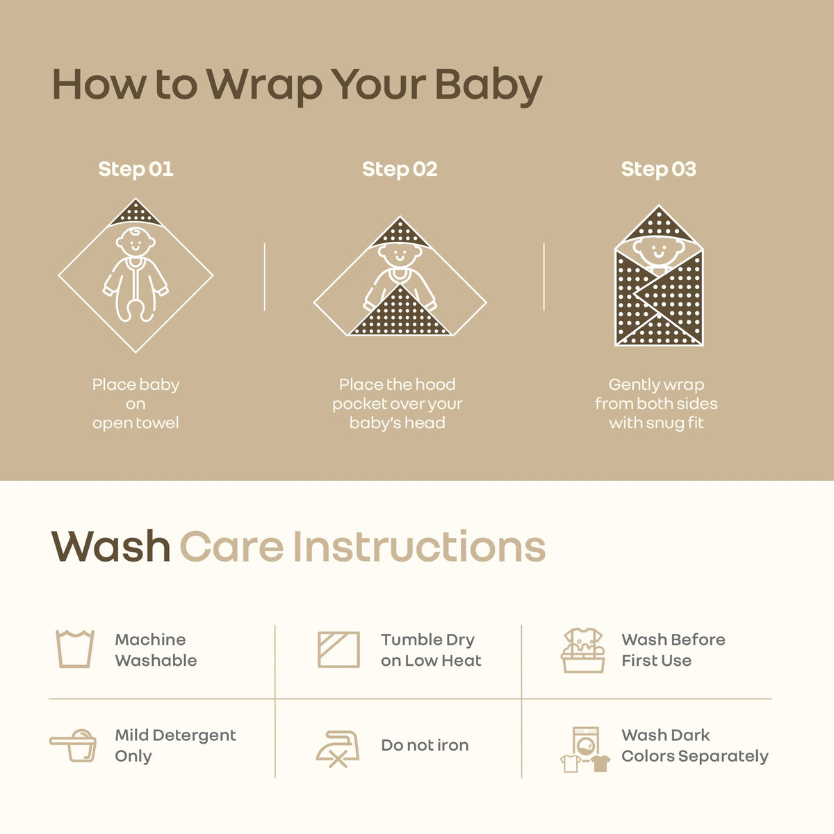 Softkins Baby Hooded Knit Towel with 100% Natural Cotton, Soft & Quick Dry - Teddy Fishy