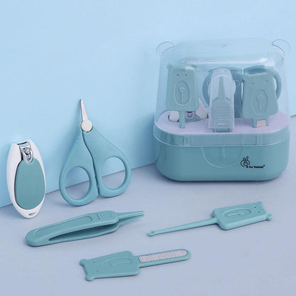 Stylo Teddy Baby Manicure Set Nail Cutter & Nail Filer, Scissor, Tweezer, Ear Pick - Blue