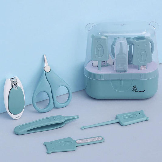 Stylo Teddy Baby Manicure Set Nail Cutter & Nail Filer, Scissor, Tweezer, Ear Pick - Blue