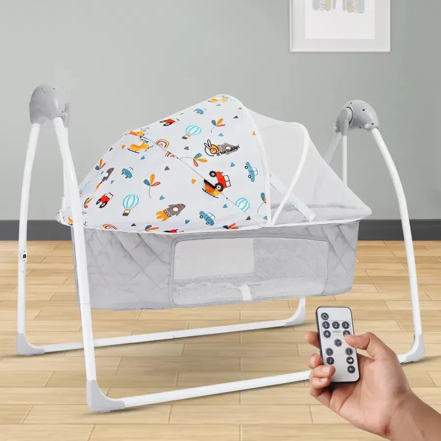 Lullabies Plus Auto Swing Baby Cradle - Grey