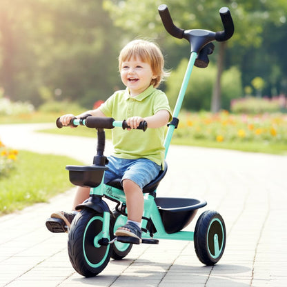 Tiny Toes R20 Plus Tricycle for Kids with Safety Certification, Plug-and-Play Design, Rubber Wheels & Steel Frame - Aqua Blue