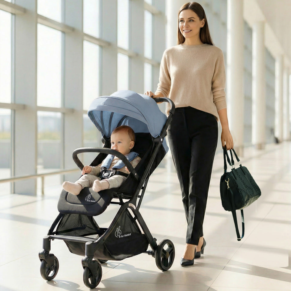 Street Smart Ace Auto Fold Kids Stroller - Blue Black