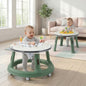 Little Feet Hopper 2-in-1 Baby Walker Cum Activity Table - Green White