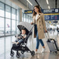 Pocket Air Stroller One Hand Fold, Light Weight, Travel Friendly, Adjustable Canopy - Grey