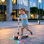 Road Runner Swift Kids Scooter - 3 Level Height Adjustable, Foldable, LED PU Wheels with Gravity Steering - Dusty Rose