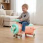 R for Rabbit Iya Iya Aero Ace 2-in-1 Swing Car Ride On for Kids with Toy Storage, Smooth Wheels & ABEC 7 Bearing - Peach Green