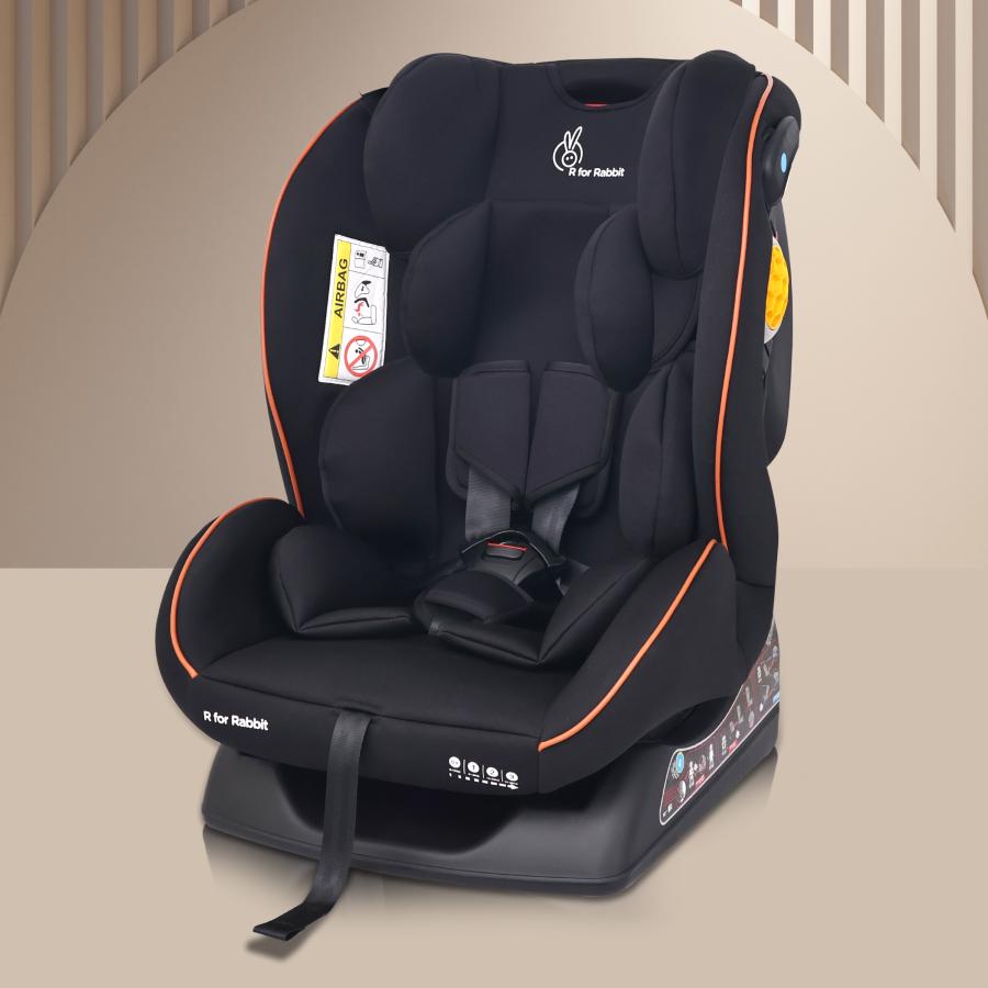 Jack N Jill NXG Baby Car Seat With Advanced Side Impact Protection, Age Group 0 To 12 Years - Pure Black