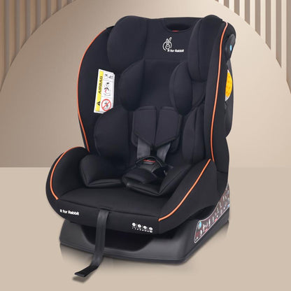 Jack N Jill NXG Baby Car Seat With Advanced Side Impact Protection, Age Group 0 To 12 Years - Pure Black