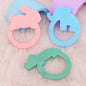 Tiny Bites Zoobie Baby Silicone Teethers Pack of 3 Crocodile, Rabbit, and Elephant - Green-Pink-Blue