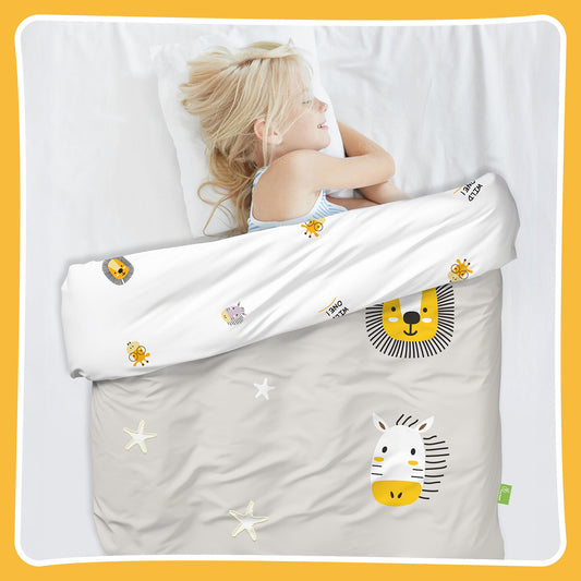 Softkins Baby Comforter 100% Cotton Baby Blanket With Ultra-Soft Dual Side Comfort - Safari Beige
