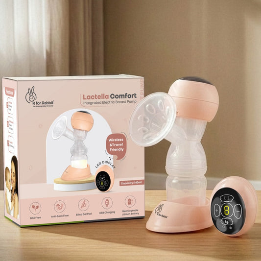 Lactella Comfort Breast Pump With Dual Modes, 9 Levels & LED Display & USB charging - Peach