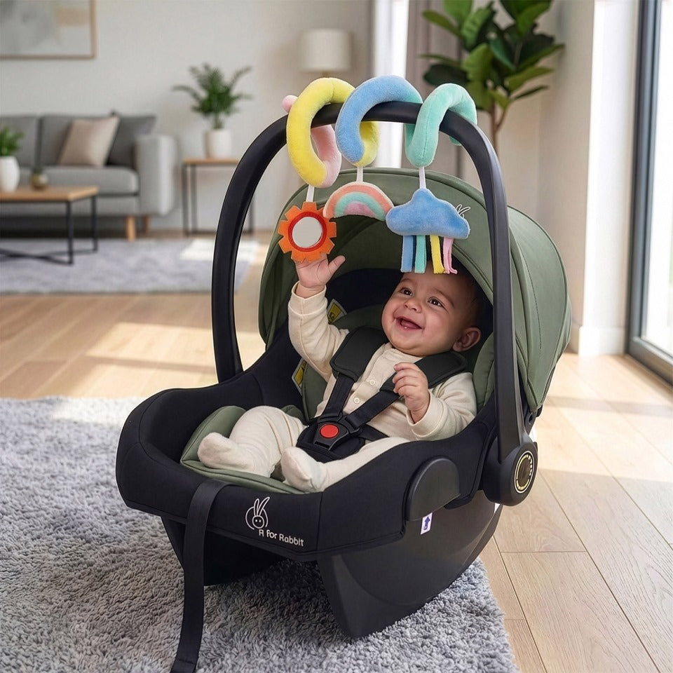 Picaboo NXG 4 In 1 Multipurpose Baby Carry Cot With 3-Point Safety Harness - Green Black
