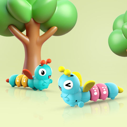 Orapple Caterpillar - Fun Wind-Up Crawling Toy for Kids (Pack of 2) - Multi 1