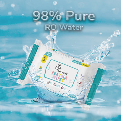 Feather Aqua Wipes Pack of 10 Combo Travel Pack Of 40 Units
