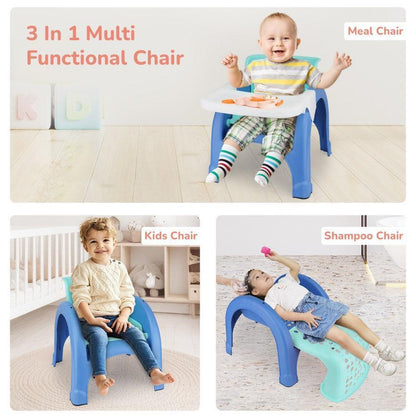 Jelly Bean 3 in 1 Multi-Functional Kids Chair - Green Blue
