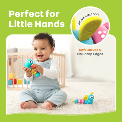 Orapple Caterpillar - Fun Wind-Up Crawling Toy for Kids (Pack of 2) - Multi 1