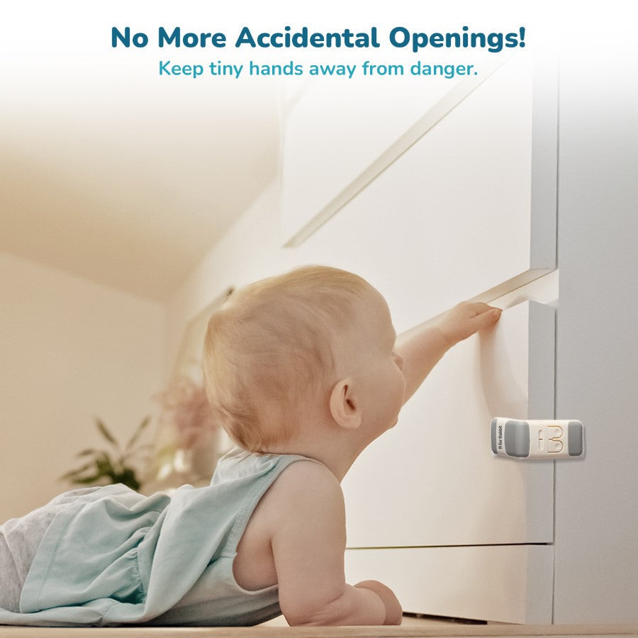 Protector Plus Drawer Locker Baby Safety Lock for Drawers - Grey