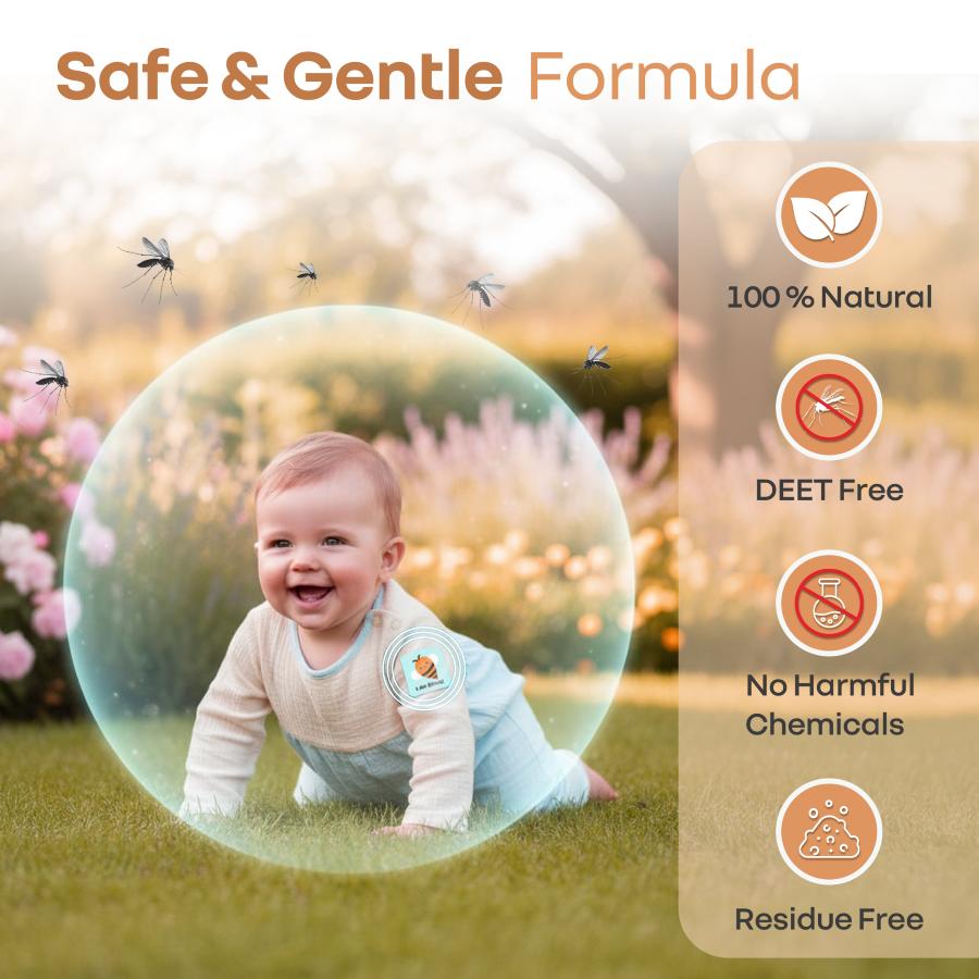 Hygo Care Mosquito Repellent Patches - Non-Toxic & DEET-Free Protection for Babies & Toddlers - White