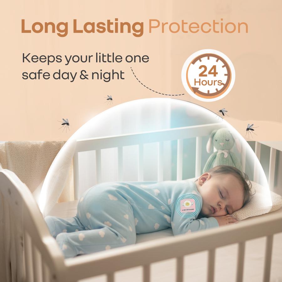 Hygo Care Mosquito Repellent Patches - Non-Toxic & DEET-Free Protection for Babies & Toddlers - White