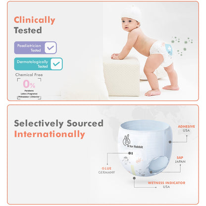 Feather Baby Diapers - Soft Pant Style for Newborns to Toddlers, Chemical-free, Leak-Proof