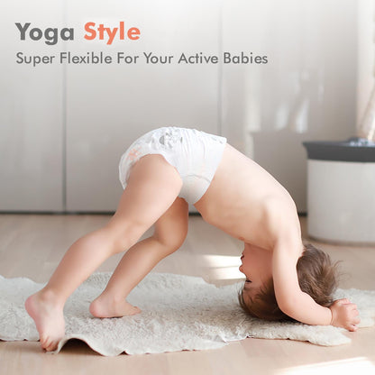 Feather Diapers Taped Style - Next Gen Baby Diapers that Breathes, Dermatologically tested, sensitive skin suitable, Chemical-free, Leak-Proof