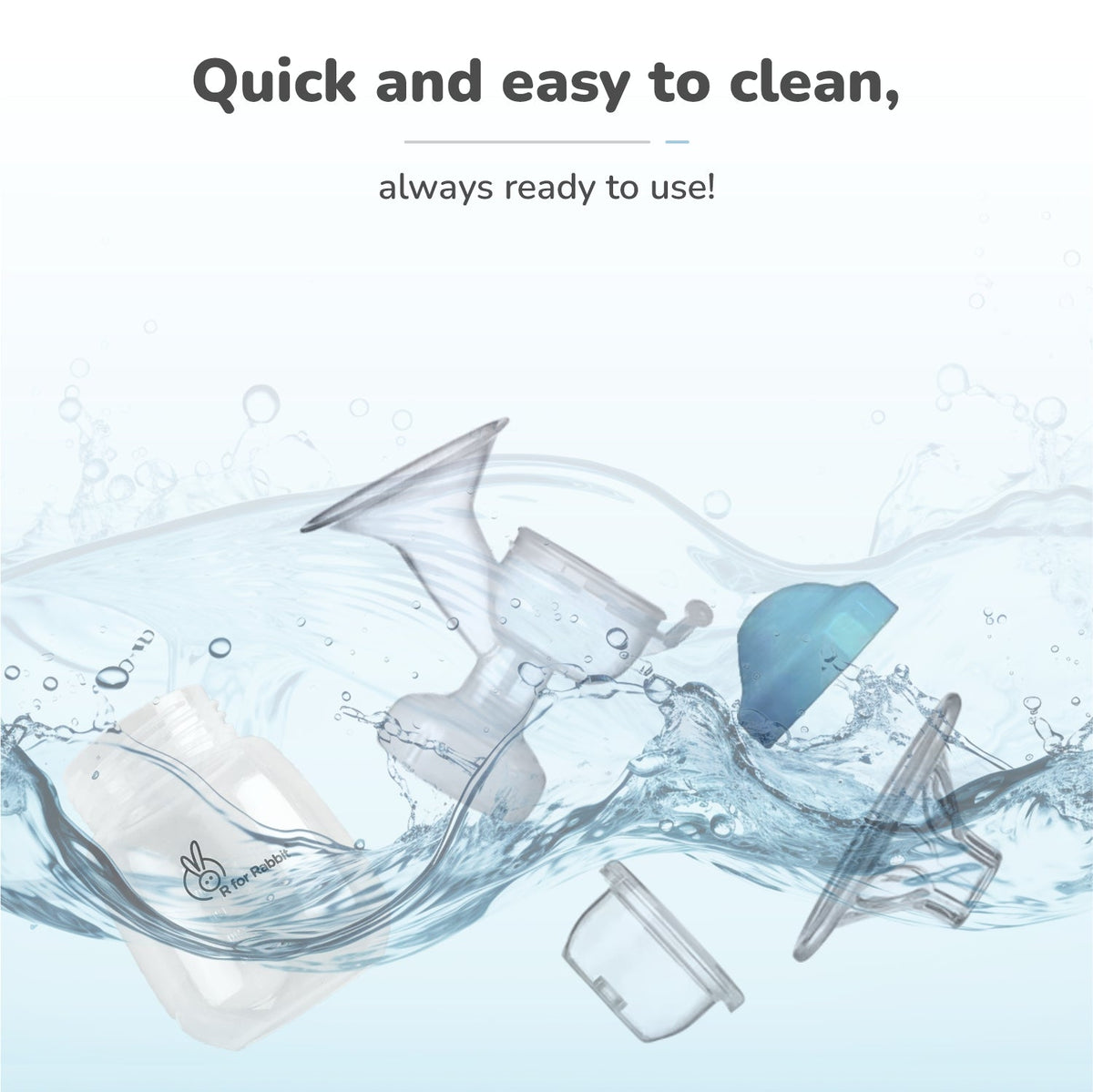 First Feed Cozy Manual Feeding Breast Pump With 2 Suction Level Adjustment - Sky Blue