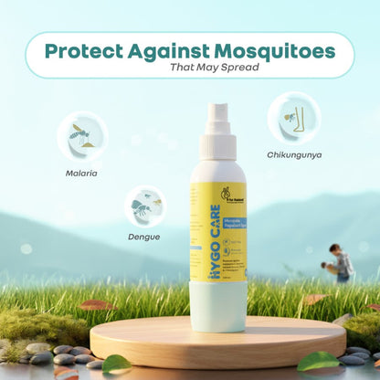 Hygocare Natural Mosquito Repellent Spray for Babies - 8 Hours Protection, DEET-Free (100ml) - White