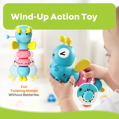 Orapple Caterpillar - Fun Wind-Up Crawling Toy for Kids (Pack of 2) - Multi 1