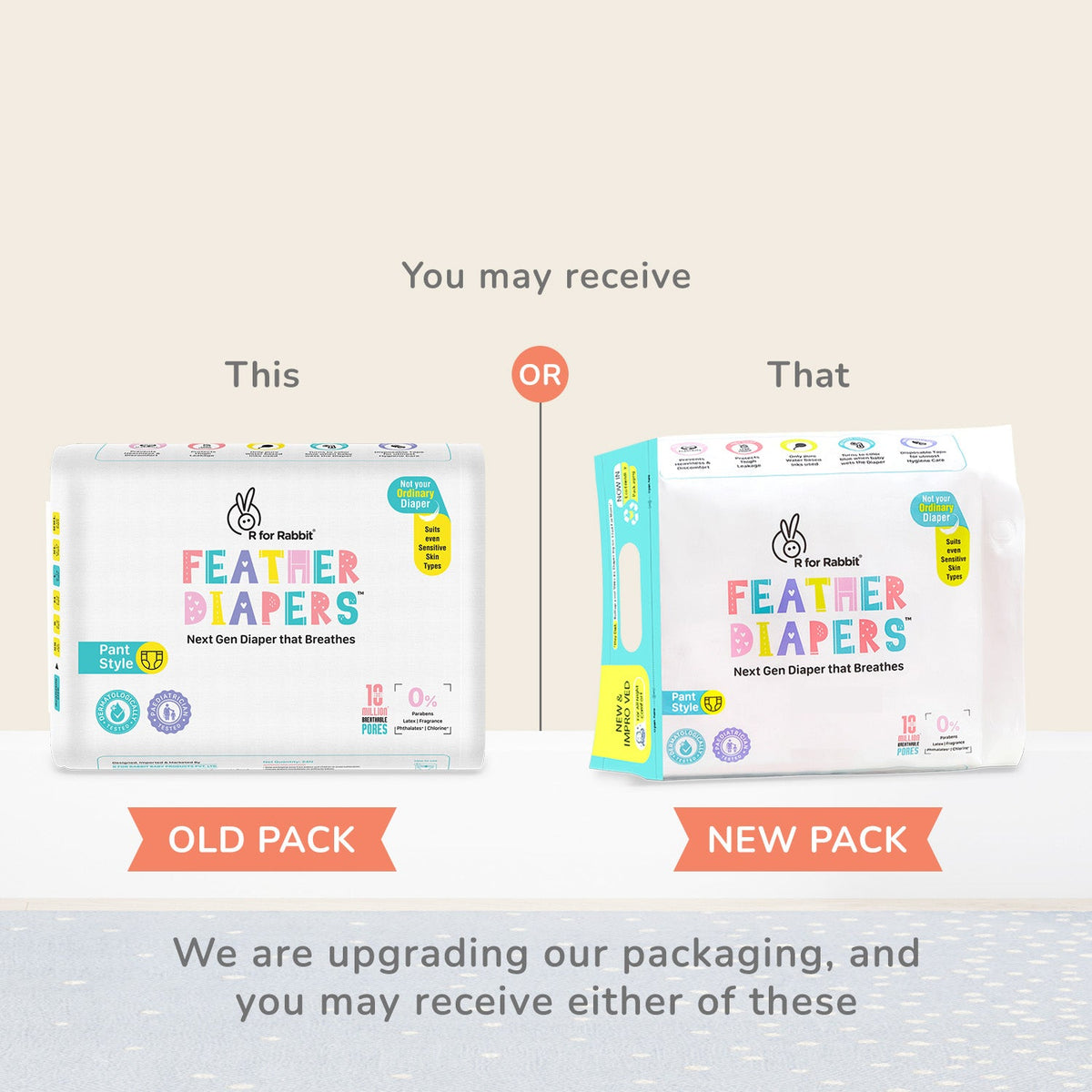 Feather Baby Diapers - Soft Pant Style for Newborns to Toddlers, Chemical-free, Leak-Proof