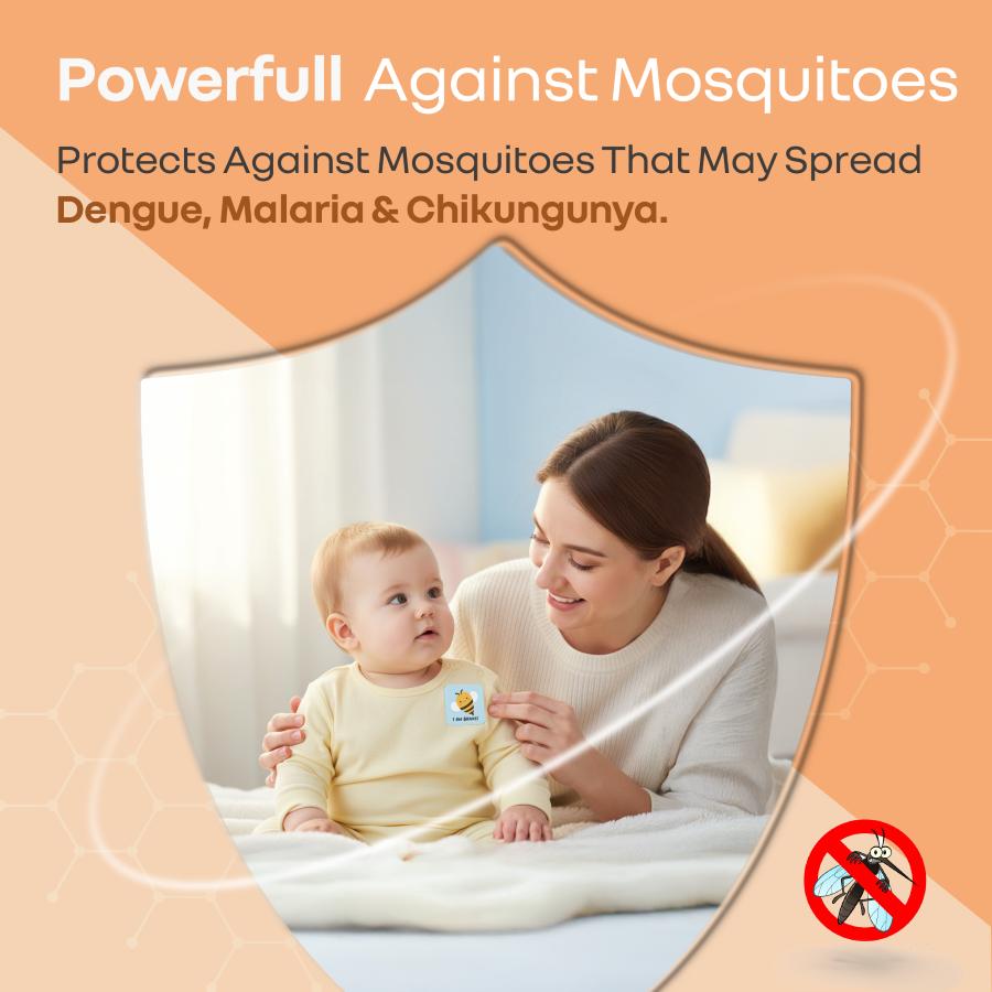 Hygo Care Mosquito Repellent Patches - Non-Toxic & DEET-Free Protection for Babies & Toddlers - White
