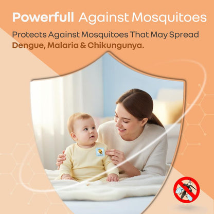Hygo Care Mosquito Repellent Patches - Non-Toxic & DEET-Free Protection for Babies & Toddlers - White