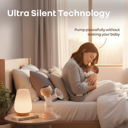 Lactella Comfort Breast Pump With Dual Modes, 9 Levels & LED Display & USB charging - Peach