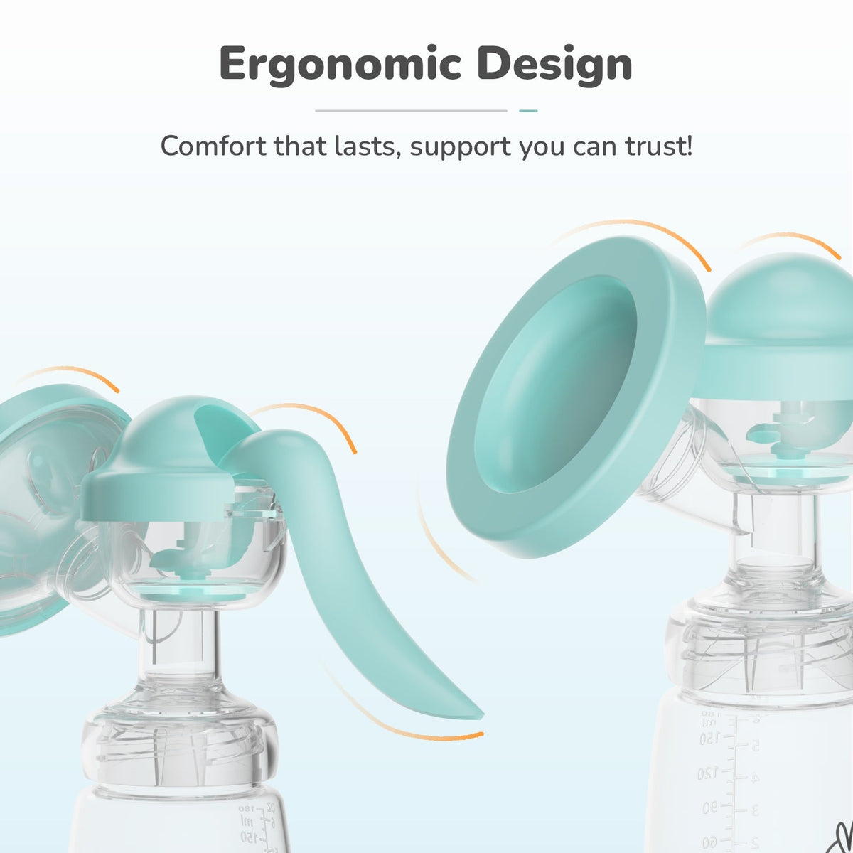 First Feed Cozy Manual Feeding Breast Pump With 2 Suction Level Adjustment - Sea Green