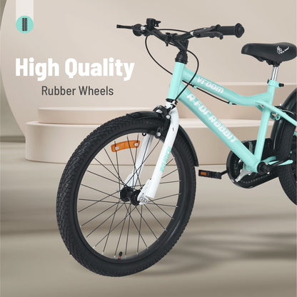 Vroom Bicycle For Kids 20 Inch With 90% Plug And Play For Ease Of Installation, Wide Training Wheels, Adjustable Seat, 7-10yrs, Upto 50kgs - Sea Green