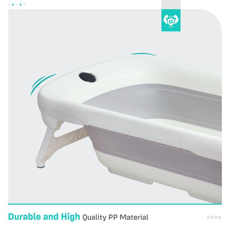 Bubble Double Smart Baby Bath Tub With Smart Water Temperature Plug - Grey White