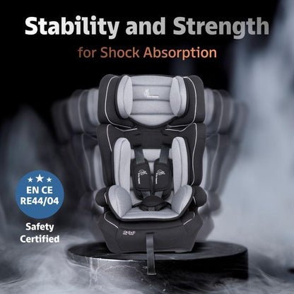 Jumping Jack Grand Baby Car Seat For 9 Months To 12 Years - Black Grey