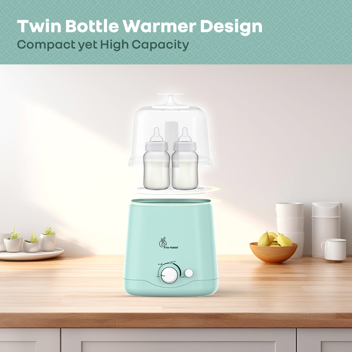 Hygo Smart 3-in-1 Bottle Warmer for Milk, Food & Bottle Sterilization - Sea Green
