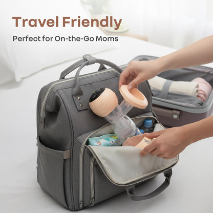 Lactella Comfort Breast Pump With Dual Modes, 9 Levels & LED Display & USB charging - Peach
