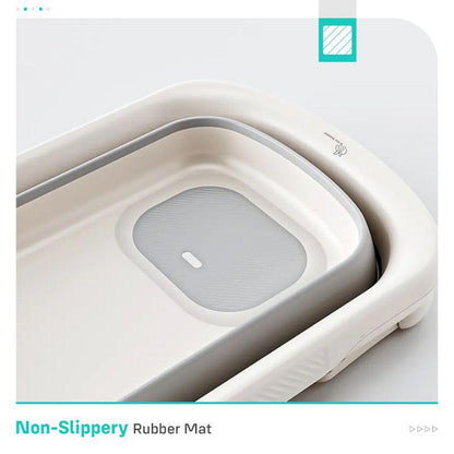 Bubble Double Smart Baby Bath Tub With Smart Water Temperature Plug - Grey White
