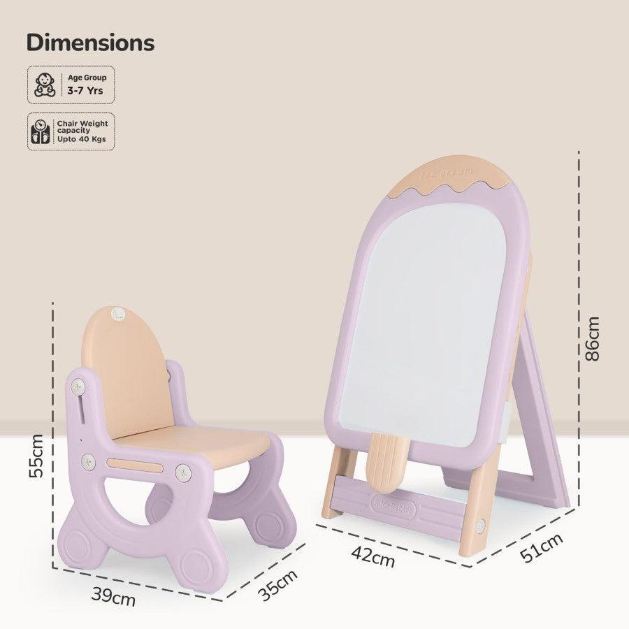 Little Genius Candy Duo - Set of Kids Activity Board & Chair - Purple